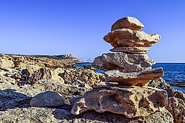 石头,道路标志,自然教育径