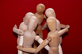 铰接式的男,会议,在一起