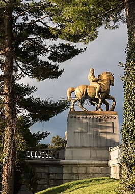 桥,骑马雕像,阿灵顿