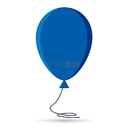 球,蓝色,一个气球