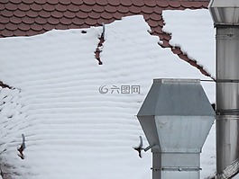 雪,dachlawine,屋顶