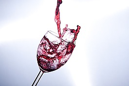 酒杯,红葡萄酒,高兴