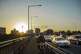 黄昏,阳光,路上
