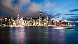 香港,中国,夜