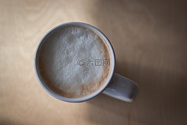 卡布奇诺,杯,特写