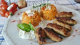 cevapcici,肉,碎的肉