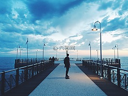 码头,滑板,滑板手