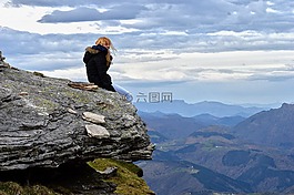 地平线,山,思维