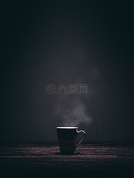 杯,蒸,烟