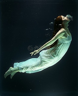 水下,时尚,女人