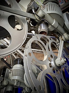 电影放映机,电影院的卷轴,古董