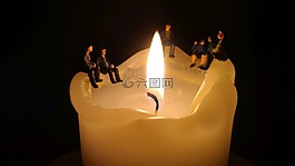 微型数字,个人,蜡烛