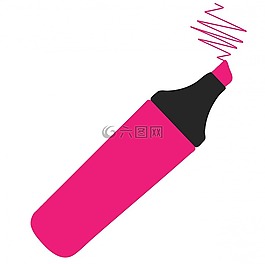荧光笔,记号笔,粉红色
