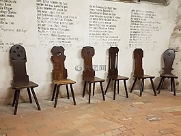 中世纪,椅子,木