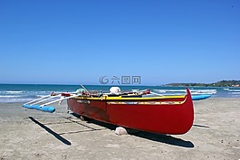 渔船,海滩,海洋