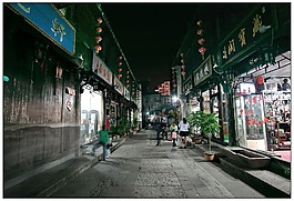台州,海门老街,夜景