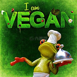 素食,健康,青蛙