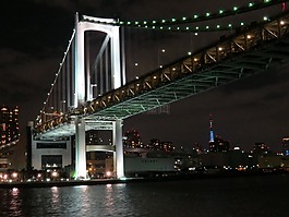 桥,彩虹桥,夜