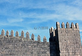 城堡,巅峰,墙
