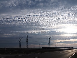 天空,风电,戏剧