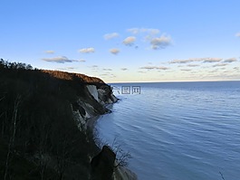 白崖,天空,海