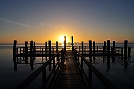 日出,föhr,海岸