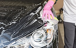 洗车,这辆车。,蓝色