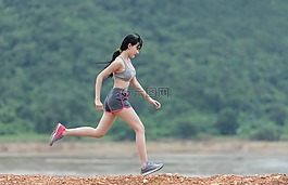 女士,joging,高峰