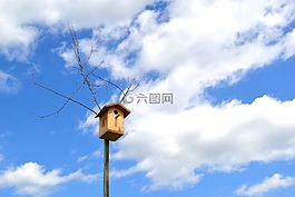 鸟笼,天空,云