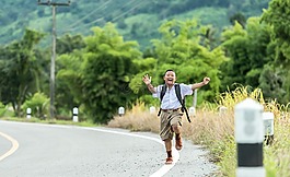 高峰,男孩,室外