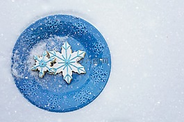雪花的饼干,饼干,甜美