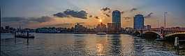 沃克斯豪尔桥,夜深人静的时候,日落