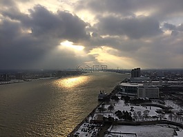 底特律,多云,太阳