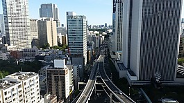 公路,东京,摩天大楼