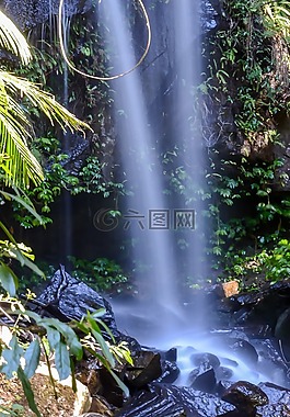 大瀑布,水流动,景观