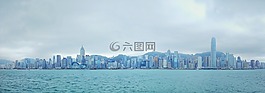 香港,全景,维多利亚港