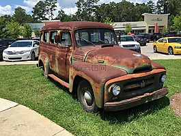 老车,车,生锈的车辆