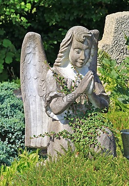 天使,祈祷,坟场