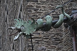 石像鬼,城堡,龙的头