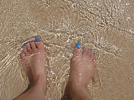 脚,沙,脚趾