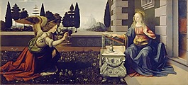天使报喜,达 · 芬奇 leonardo,圣母玛利亚