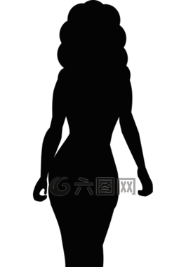 女人,sihlueta,女性