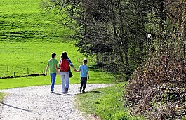 徒步旅行,线索,家庭