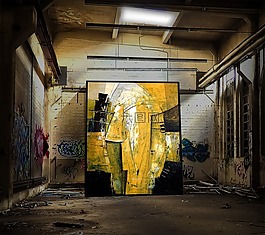 绘画,厂区建设,废墟