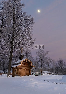 晚上,冬季,景观