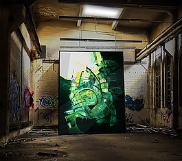 绘画,厂区建设,废墟
