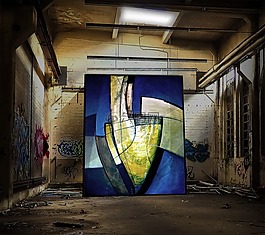 绘画,厂区建设,废墟