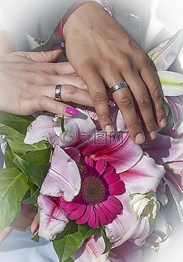 新娘和新郎,结婚,结婚戒指