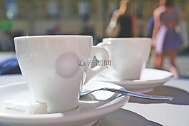咖啡,街头咖啡馆,咖啡街