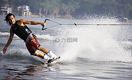 墨西哥,湖,男子